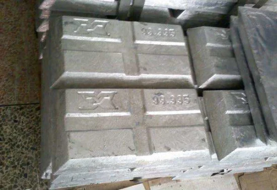 Lingot de zinc pur chaud en gros approvisionnement d'usine 99,995 lingot de zinc